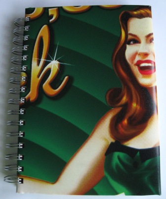 Recycled bus stop poster notebook